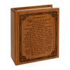 Wood Cremation Urn - Mahogany Bible Psalm 23 view 1
