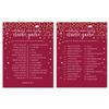 Andaz Press Burgundy Maroon and Gold Glittering Graduation Party Collection, Celebrity Name Game Cards, 20-Pack, Games Activities and Decorations view 1