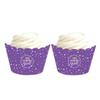 Andaz Press Royal Purple and Gold Glittering Graduation Party Collection, Cupcake Wrappers, 20-Pack view 1