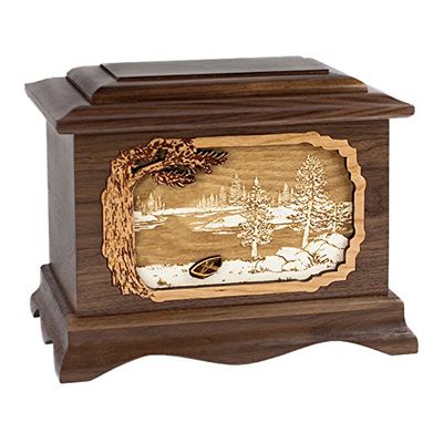 Wood Cremation Urn - Walnut Lakeshore Ambassador