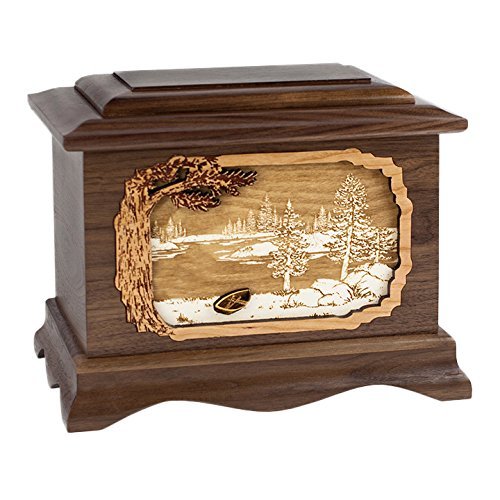 Wood Cremation Urn - Walnut Lakeshore Ambassador