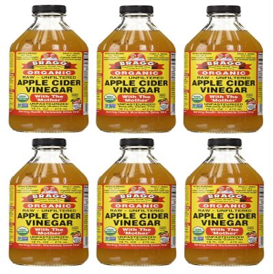 Bragg Apple Cider Vinegar - Organic - Raw - Unfiltered - 16 oz - 1 each (Pack of 6)