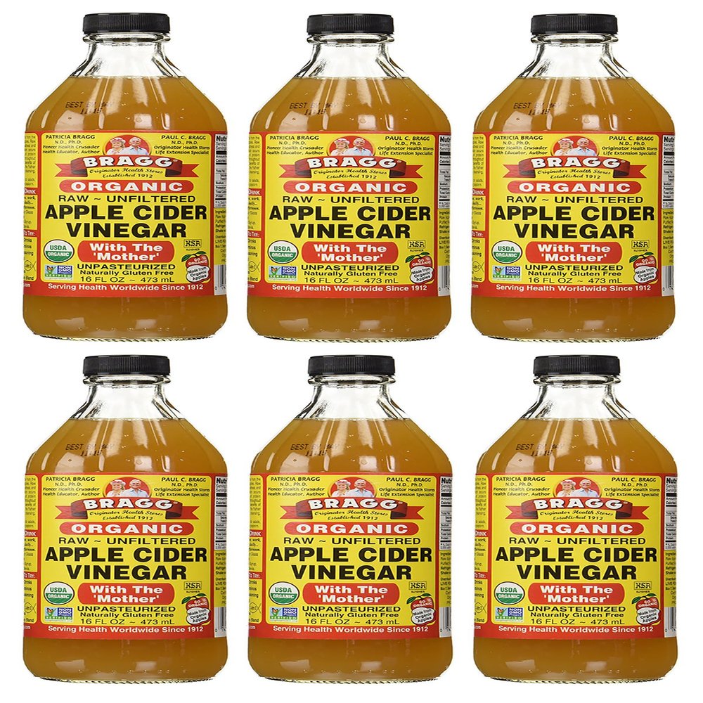 Bragg Apple Cider Vinegar - Organic - Raw - Unfiltered - 16 oz - 1 each (Pack of 6)
