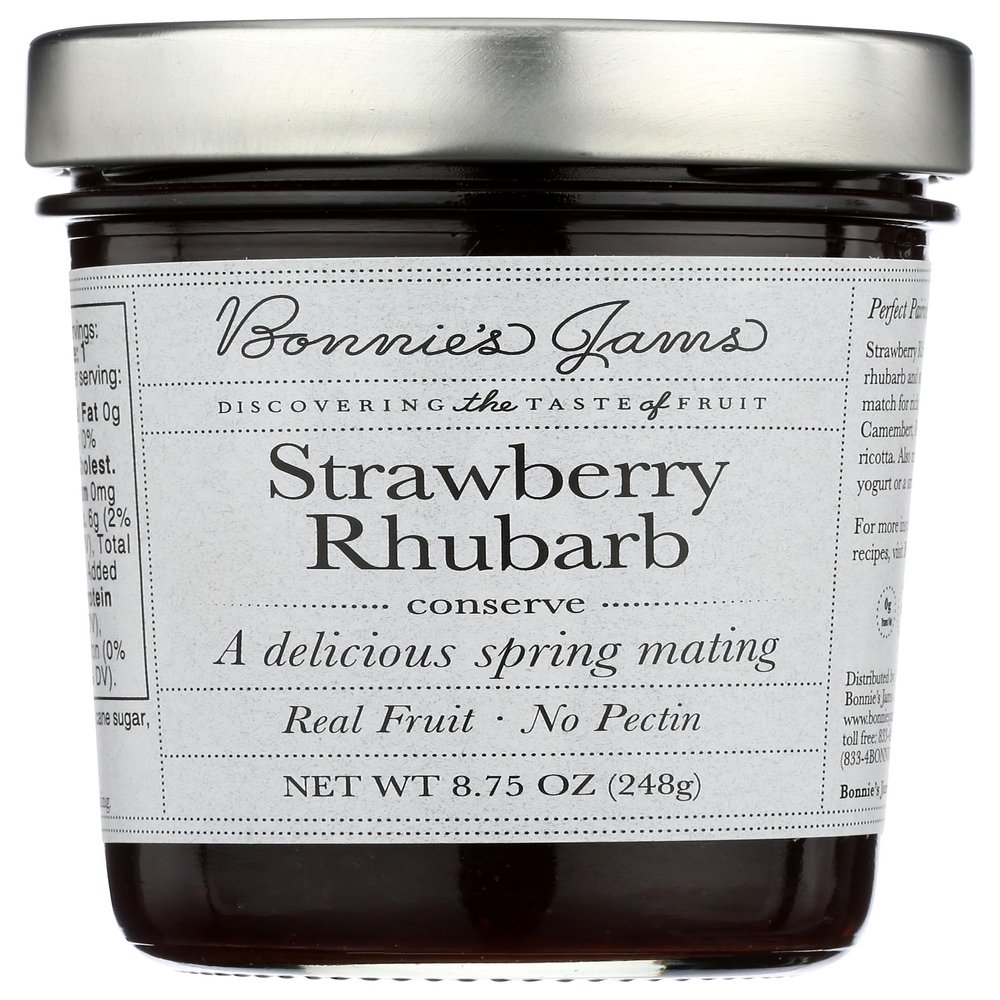 Bonnie's Jams, Strawberry Rhubarb Jam, 8.75 Ounce