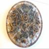 1 Purple Glow Large Charging Plate Crystal Orgone Generator Energy Accumulator 528Hz/7.83Hz/Advance Harmonics (7 3/4"W-196mm 1"H-25mm, B.Sun Silver Bronze R.Violet Indigo Blue Purple Glow Center) view 2