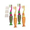 Secret for Longevity 4 Pack BPA Free Extra Soft Kids Childrens Toddler Girls Boys Child Toothbrush Set Easy Grip (3-8 Year Old) view 1