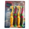 Secret for Longevity 4 Pack BPA Free Extra Soft Kids Childrens Toddler Girls Boys Child Toothbrush Set Easy Grip (3-8 Year Old) view 2