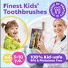 Secret for Longevity 4 Pack BPA Free Extra Soft Kids Childrens Toddler Girls Boys Child Toothbrush Set Easy Grip (3-8 Year Old) view 4