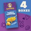 Annie's Macaroni and Classic Cheddar, Made with Organic Pasta and Real Cheese, 4 Ct, 24 oz view 3