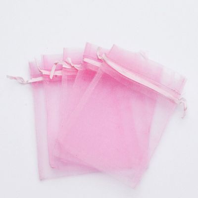 100 pcs 3x4" (8x10cm) Organza Bags Wedding Favor Bags Party Gift Bags Candy Bag Jewelry Pouch Drawstring Bag FB777 (Pink - FB025)