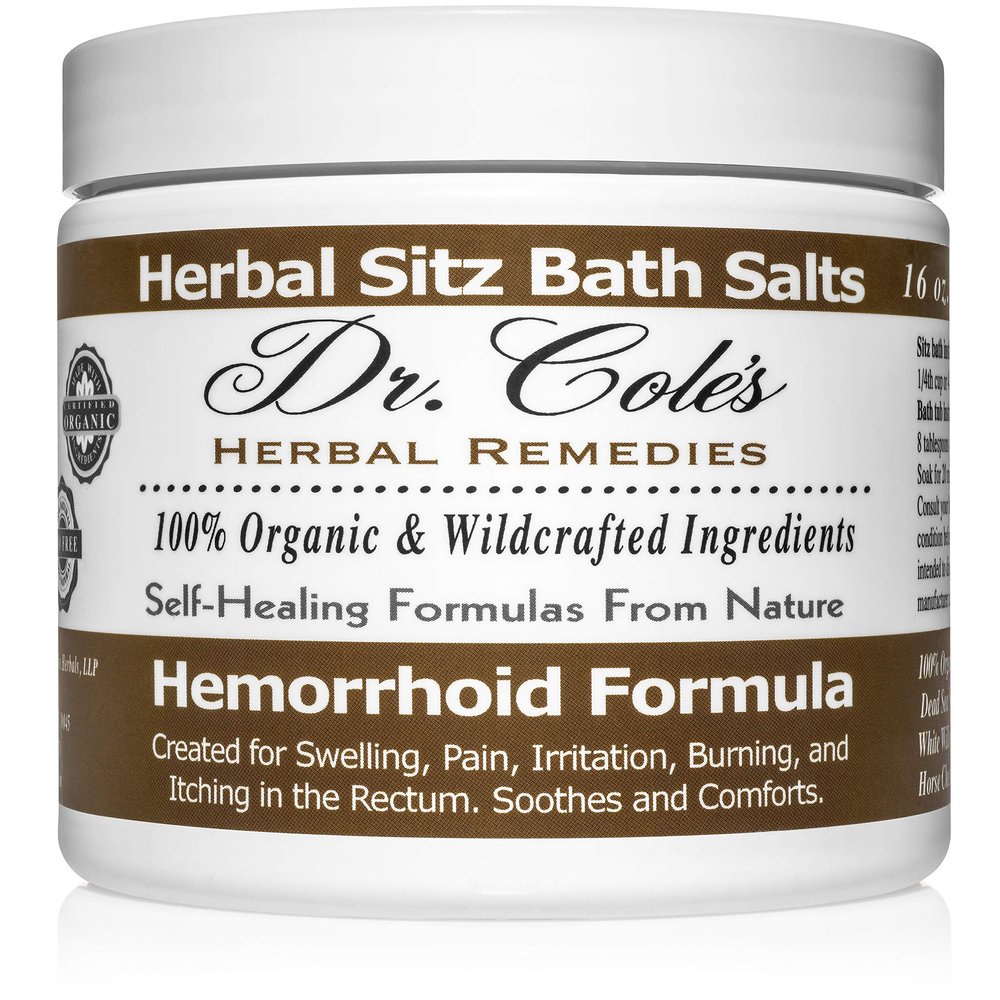 Dr. Coles Herbal Sitz Bath Soak Organic Plant-Based Bath Salts for Comfort and Relaxation Gentle, Natural Formula (White)