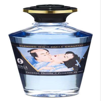 Shunga Warming Massage Oil 3.5 Fluid Ounces (Coconut)