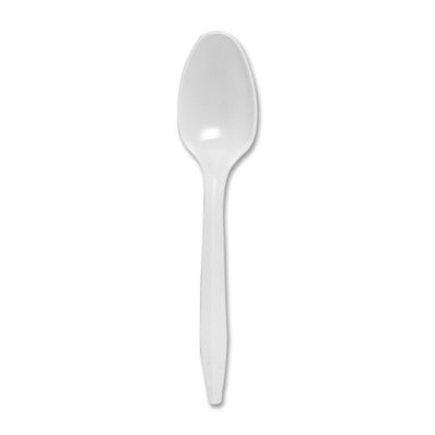 Genuine Joe Spoon, Plastic, Medium-weight, 1000/CT, White (Units per case: 2)