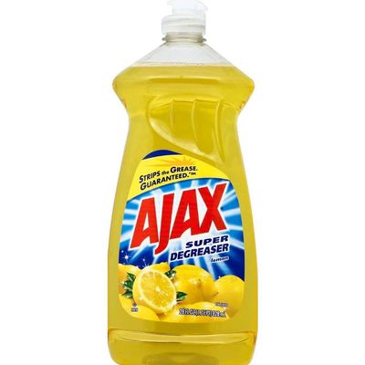Ajax Super Degreaser Dish Liquid, Lemon, 28 Ounce -Pack of 4