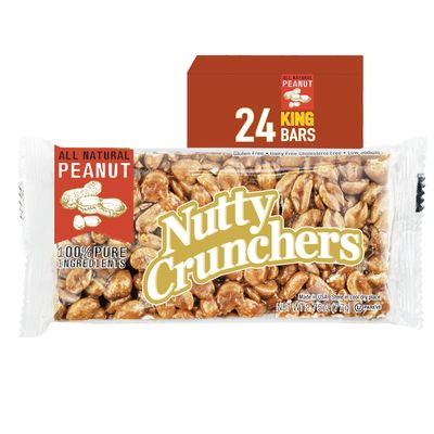 Nutty Crunchers Bars (Peanut, 24 Large Bars/box)