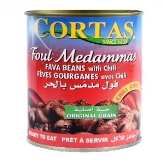 Cortas Foul Medammas - with hot chili 14oz (pack of 12).