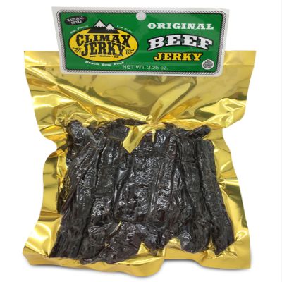 Climax Jerky Premium Thin Cut 3.25 OZ. Oven Roasted Natural Style Delicious Original Beef Jerky from Colorado USA - High Protein - Low Carbs - Buy Multiple Packs and Save! (1 Pack)