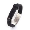 AOMZO JEWELRY Blood Thinner Silicone Rubber Bracelet with Surgical Steel Medical Alert ID Adjustable Size view 2