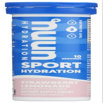 Nuun Hydration: Strawberry Lemonade Electrolyte Drink Tablets (2 Tubes of 10 Tabs)