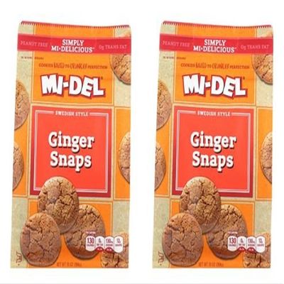 Mi-Del Cookies, Ginger Snap, 10 Ounce (Pack of 2)