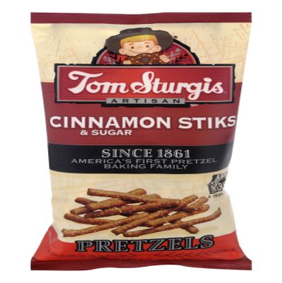 Tom Sturgis Cinnamon Sugar Sticks Pretzels 9 oz. Bag (4 Bags)