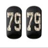 #79 Embroidered/Stitched Sweatband Wristband BLACK Sweat Band w/ MONEY PRINT Number (2 Pack) view 1