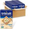 Triscuit Original Whole Grain Wheat Crackers, Vegan Crackers, Healthy Snacks, Bulk Lunch Snacks, 12 - 8.5 oz Boxes view 1