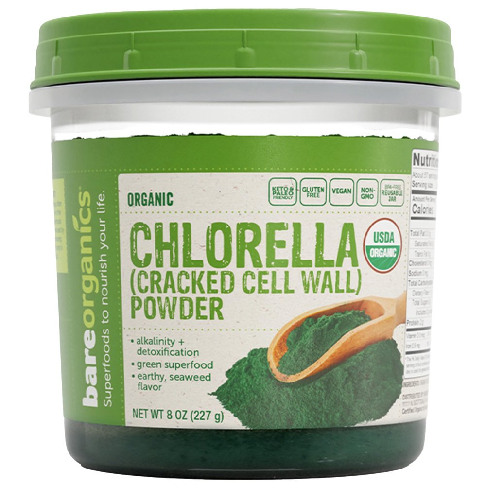 Bare Organics 12522 Chlorella Powder, 8 Ounce