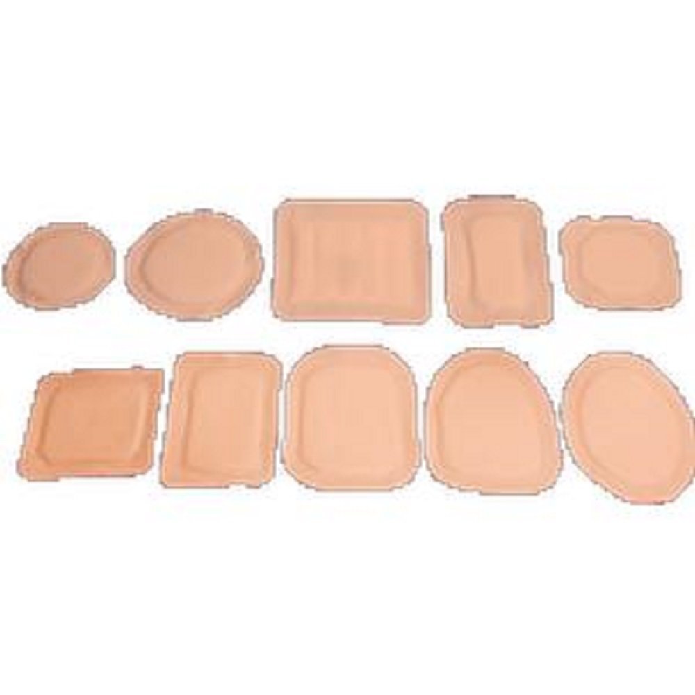 Austin Medical - AMPatch, Stoma Cap 7/8"x1-1/4", Rectangular Center Hole w/Foam Backing 3" x 4-1/4", 100 High Absorbency