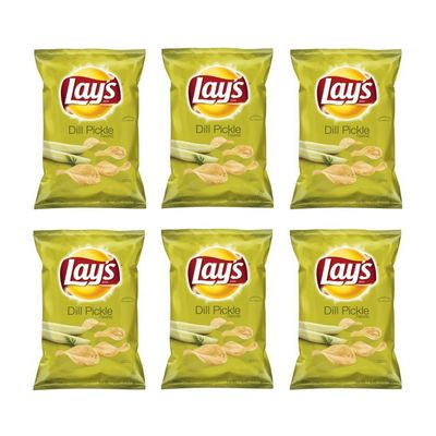 Lay's Dill Pickle Potato Chips 7.75oz Bag (Pack of 6)