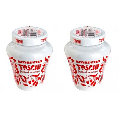 Amarena Cherries by Toschi - 18 ounce (Pack of 2)
