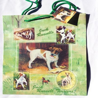 JACK RUSSELL, SET OF 5 LARGE GIFT BAGS