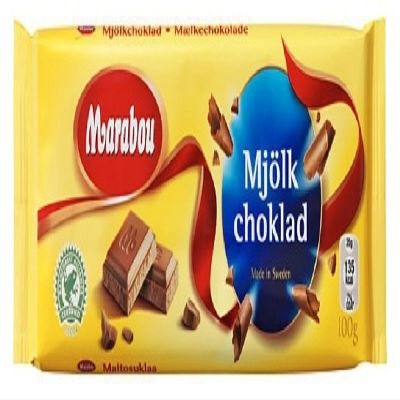 20 Bars x 100g of Marabou Mjolkchoklad - Original - Swedish - Milk Chocolate