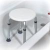 Active Authority Adjustable Skidproof Aluminium Alloy Shower Stool - Round Bathtub Chair - Portable Tub Bench - Safe Bath Seat - up to 300lbs - White view 2