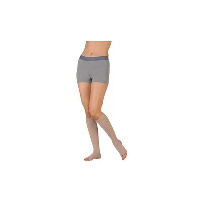 30-40 mmHg, Dynamic, Knee, OT, Short, 3.5cm Silicone, White