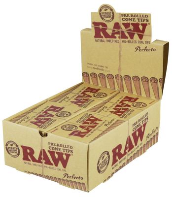20PC Display - Raw Perfecto Pre-Rolled Cone Tips