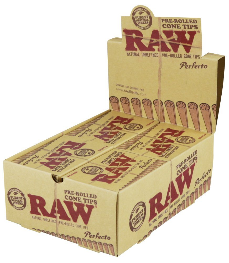 20PC Display - Raw Perfecto Pre-Rolled Cone Tips