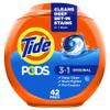 Tide PODS laundry detergent pacs, 3-in-1 Stain Remover, Odor Fighter, Color Protector, 42 Count, HE compatible, Original Scent view 1
