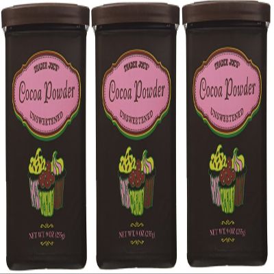 Trader Joe's Cocoa Powder Unsweetened 9 oz. (Pack of 3)