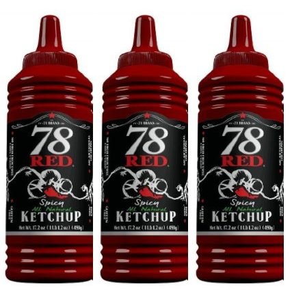 78 Red Spicy Ketchup 17.2 oz, 3 Pack