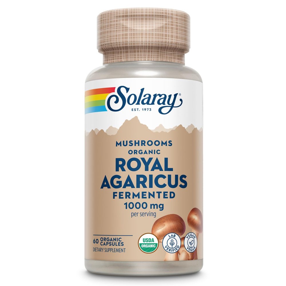 SOLARAY Fermented Royal Agaricus Mushroom 500 mg | 60 VegCaps
