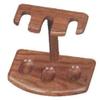 3 Pipe Wooden Stand Rack Holder (Oak) view 1