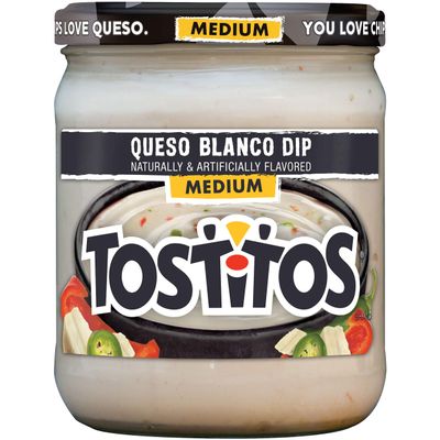 Tostitos Dip, Queso Blanco, Medium, 15oz