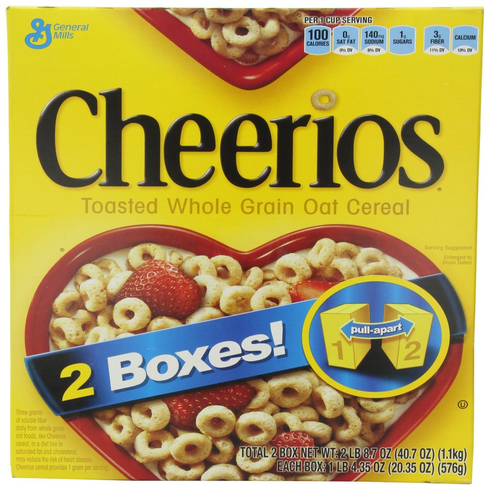Cheerios GEM43509 Cereal, Whole Grains Oats, 20.35 oz., 2/Carton
