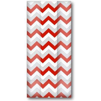 Jillson Roberts 48-Count Large Printed Clear Christmas Cello Bags with Twist Ties Available in 15 Designs, Chevron