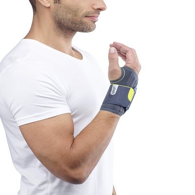 Push Sports Wrist Brace for Athletic Wrist Support. Comfortable, Easy-to-Wear Brace for Tendonitis, Fractures, Injuries, and Arthritis. (Left Large)