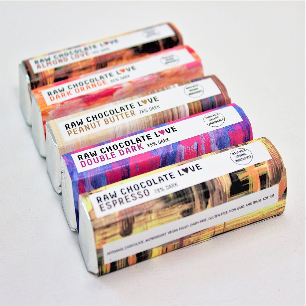Raw Chocolate Love LIGHT BUNDLE #1 (5 1oz BARS)