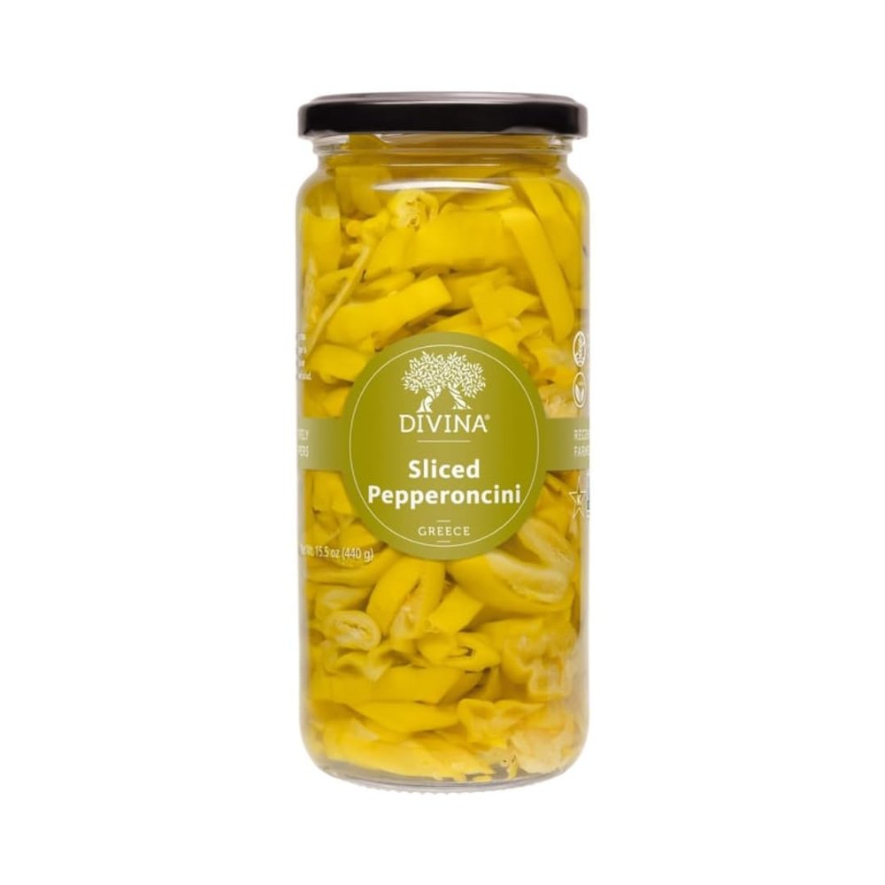 Divina, Pepperoncini Sliced, 15.5 Ounce