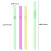 Jumbo Flexible Smoothie Plastic Straws, 100 Pcs Assorted Colors Large Bendable Disposable Milkshake Straws, Wide Bendy Boba Drinking Straws (0.47" Diameter and 8.26" long) view 2