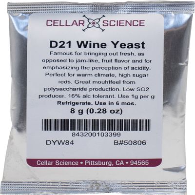 CellarScience - DYW84 Dry Wine Yeast - D21 (8 g)